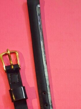 OMEGA GENUINE SLIM PADLEATHER NAVY BLUE WATCH BAND 1/4 NEW WITHOUT TAGS